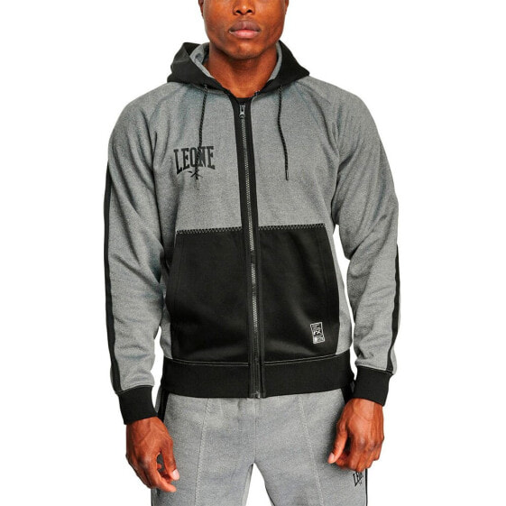 LEONE1947 Melange full zip sweatshirt