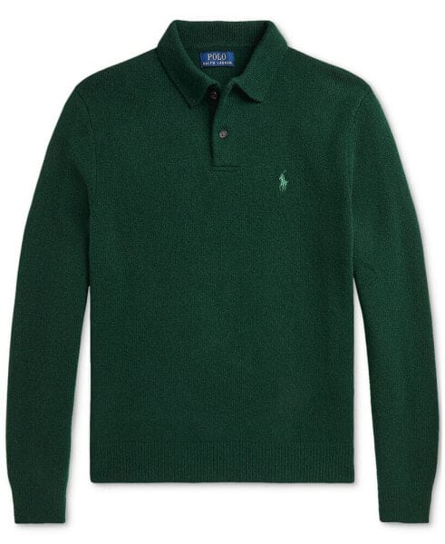 Men's Wool-Cashmere Polo-Collar Sweater