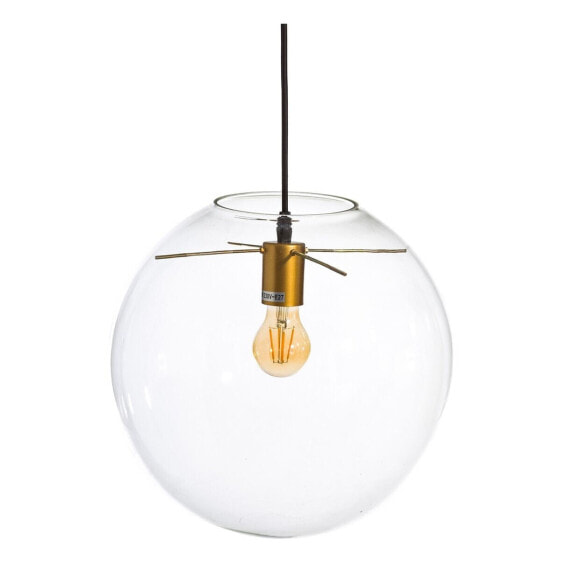 Потолочный светильник Стеклянный Позолоченный Прозрачный 30 x 30 x 30 cm Vintage Ø 35 cm