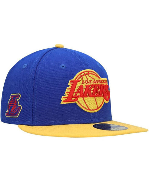 Men's Blue Los Angeles Lakers Side Patch 59FIFTY Fitted Hat