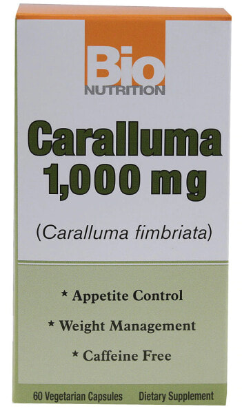 Bio Nutrition Caralluma Караллума для управления весом контроля аппетита без кофеина 1000 мг 60 растительных капсул