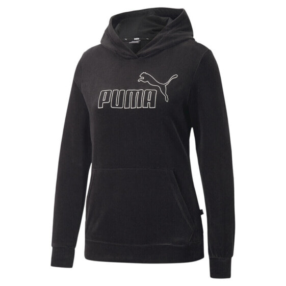 Puma Ess+ Velour Hoodie Plus Womens Size 1X Casual Outerwear 67437101