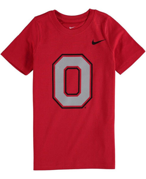 Футболка для малышей Nike с логотипом Ohio State Buckeyes, красная, для мальчиков и девочек