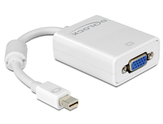 Переходник Delock VGA Mini DisplayPort 0.18 м белый