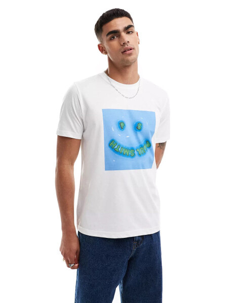 PS Paul Smith t-shirt with smile print in white