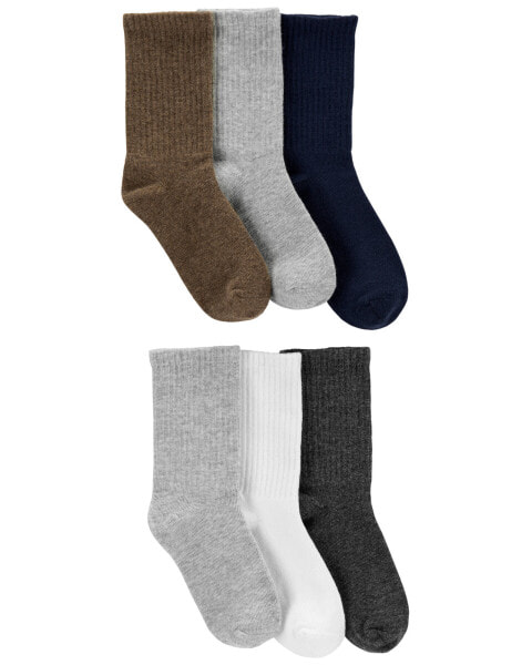 Kid 6-Pack Crew Socks 8-14