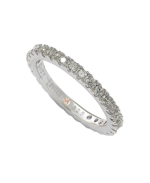 Кольцо Suzy Levian Thin Cubic Zirconia Eternity Band