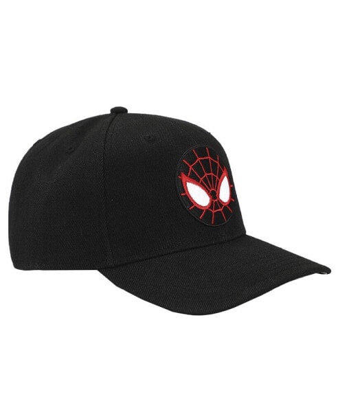 Men's Comic Book Spiderman Miles Morales Mask Black Snapback Hat