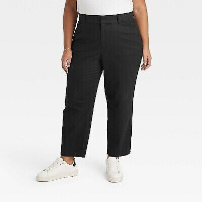 Women's High-Rise Ankle Tapered Pants - Ava & Viv Black 24