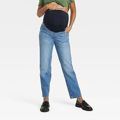 Over Belly 90's Straight Maternity Jeans - Isabel Maternity by Ingrid & Isabel