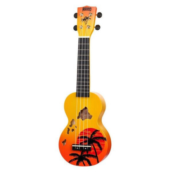 Mahalo Hawaii Orange Ukulele