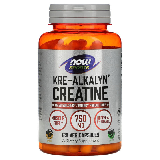 Креатин спортивного питания NOW Kre-Alkalyn 1,500 мг, 240 растительных капсул (750 мг на капсулу)