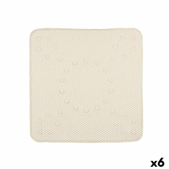Нескользящий коврик для душа Бежевый PVC 53 x 52,5 x 1 cm (6 штук)