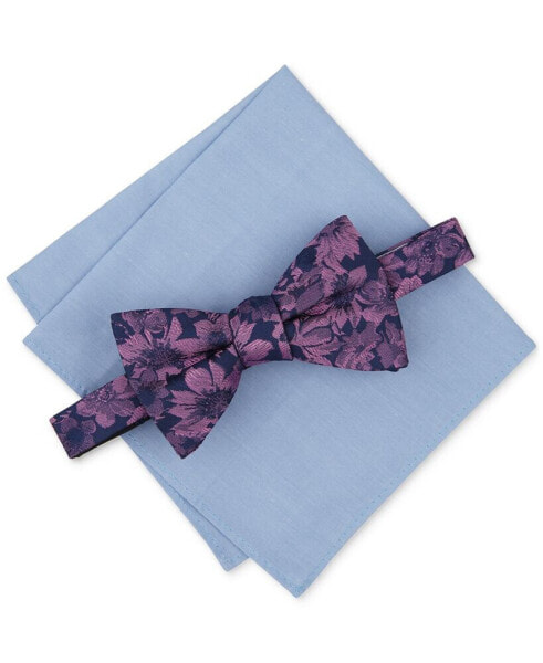 Men's Malaga Floral Bow Tie & Pocket Square Set, Created for Macy's