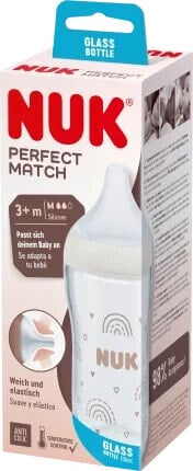 Babyflasche aus Glas Perfect Match, weiß, ab 3. Monat, 230 ml, 1 St