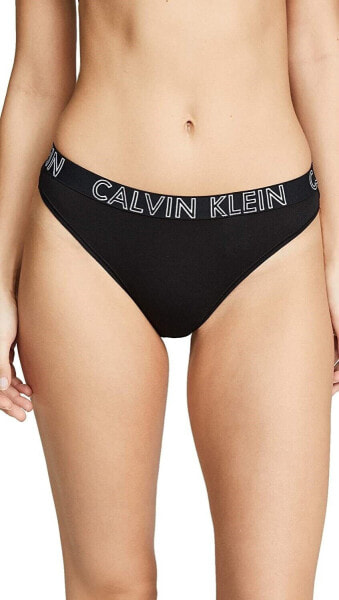 Трусы Calvin Klein Ultimate Cotton Thong 239078 для женщин, черного цвета, размер Large