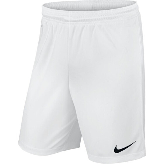 Мужские шорты спортивные футбольные белые Nike Park II Knit Pants Man White