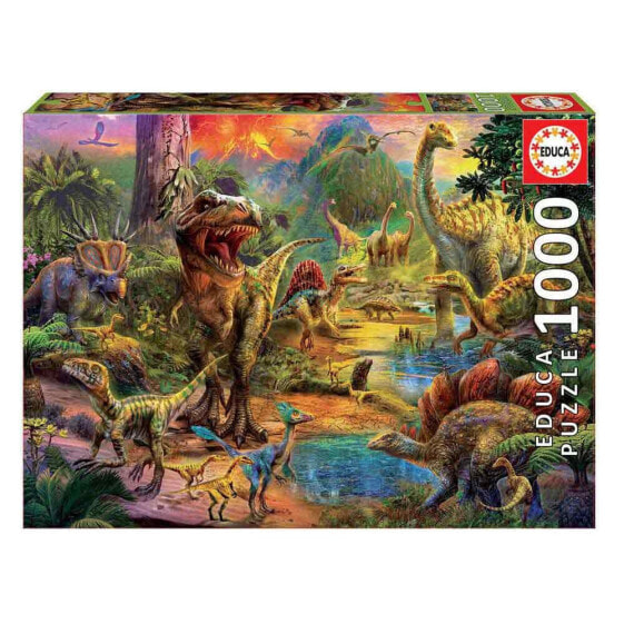 EDUCA BORRAS 1000 Pieces Tierra De Dinosaurios Wooden Puzzle