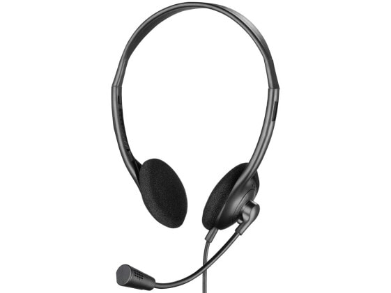 SANDBERG MiniJack Headset Bulk - Headphones - Head-band - Office/Call center - Black - Binaural - Black