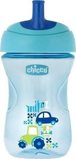 Chicco Kubek niekapek + słomka 266ml fioletowy