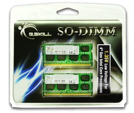 G.Skill 8GB DDR3-1600 - 8 GB - 2 x 4 GB - DDR3 - 1600 MHz - 204-pin SO-DIMM