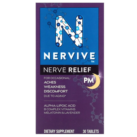 Nervive, Nerve Relief, PM, 30 таблеток