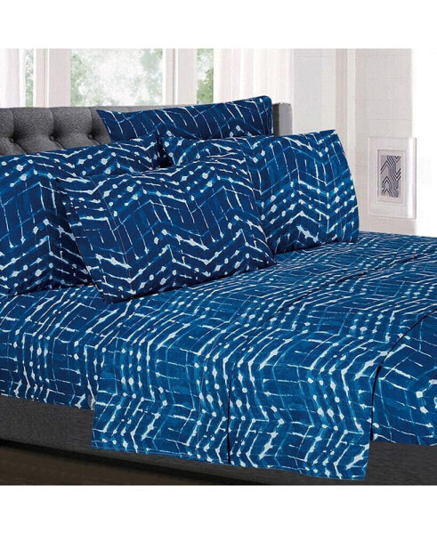 Printed King 6-Pc Sheet Set