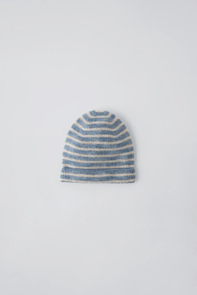 STRIPED WOOL AND CASHMERE BEANIE