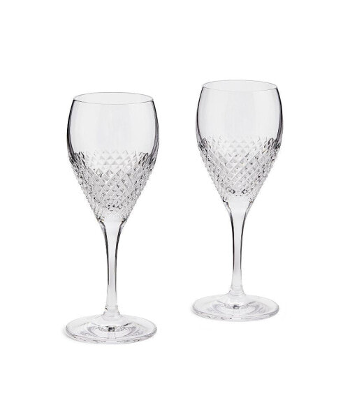 Diamond Mosaic Wine Glass, Set of 2