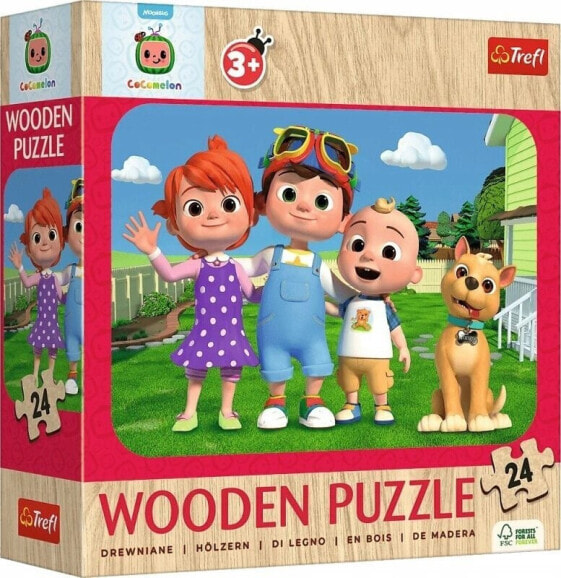 Trefl Puzzle 24 elementy Puzzle drewniane Wesoły Cocomelon