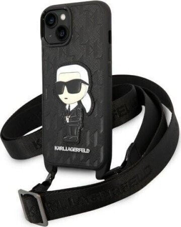 Karl Lagerfeld Karl Lagerfeld NFT Monogram Ikonik Patch - Etui iPhone 14 (czarny)