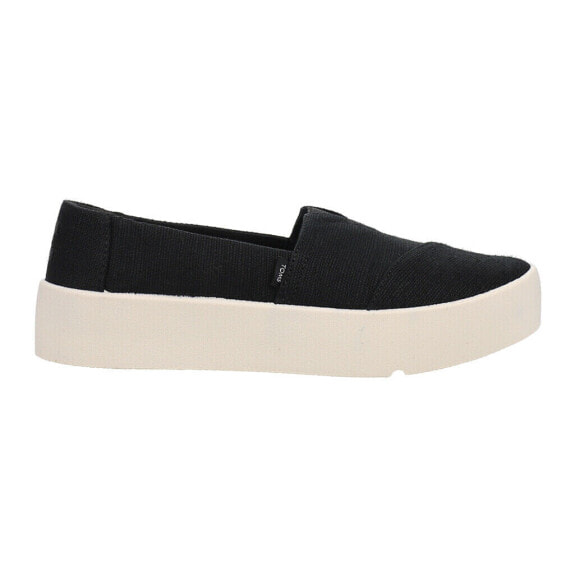 TOMS Verona Heritage Canvas Platform Womens Black Sneakers Casual Shoes 1002113