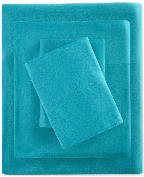Jersey-Knit Cotton Blend 3-Pc. Sheet Set, Twin