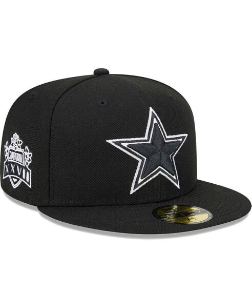 Men's Black Dallas Cowboys Main Patch 59FIFTY Fitted Hat