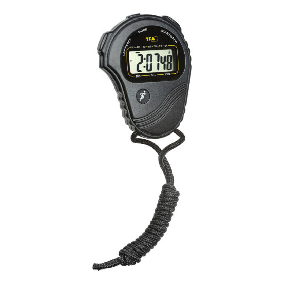TFA Digital Stopwatch - Black - Plastic - LCD dial - LR44