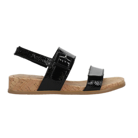 VANELi Nelly Wedge Womens Black Casual Sandals NELLY-312930