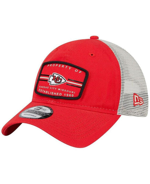 Men's Red Kansas City Chiefs Property Trucker 9TWENTY Snapback Hat