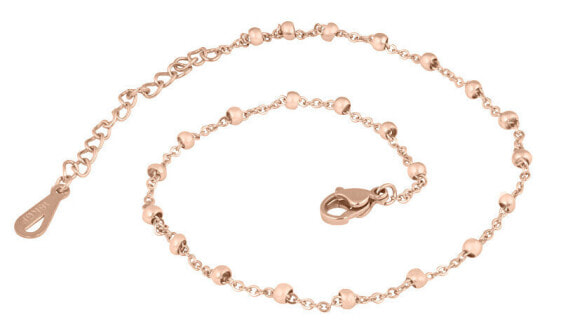 Fine gold-plated leg chain made of Globe Rose Gold steel