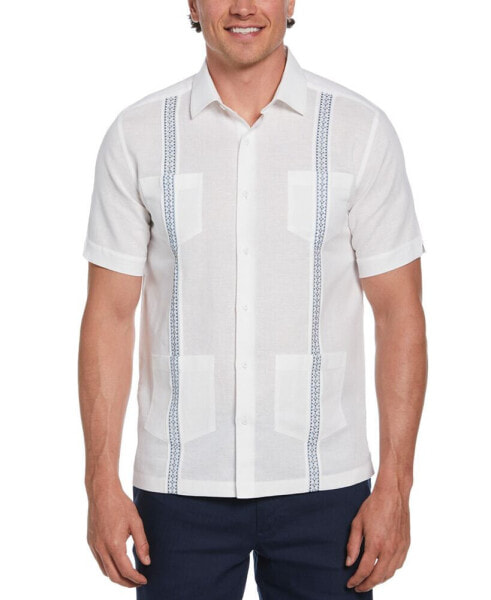 Рубашка мужская Cubavera с коротким рукавом с вышивкой - Guayabera
