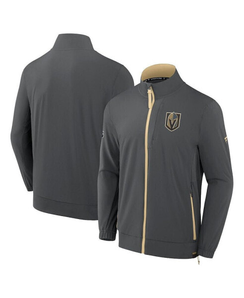 Men's Gray Vegas Golden Knights Authentic Pro Rink Full-Zip Jacket