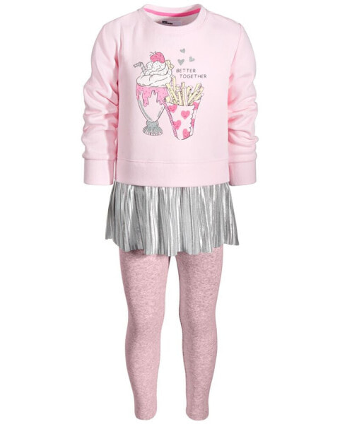 Little Girls Better Together Peplum Top and Leggings, 2 Piece Set, Created for Macy's