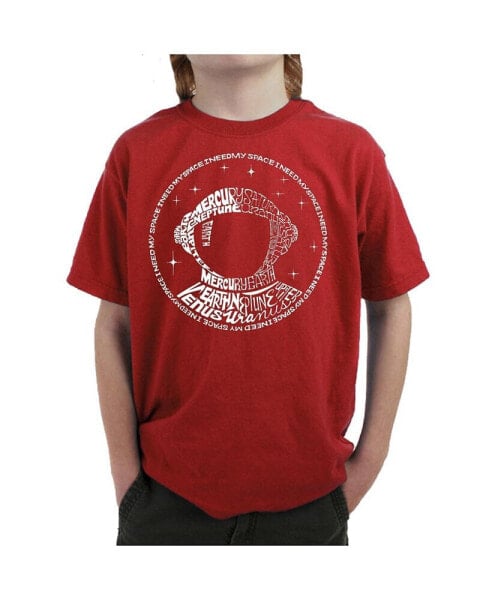 Big Boy's Word Art T-shirt - I Need My Space Astronaut