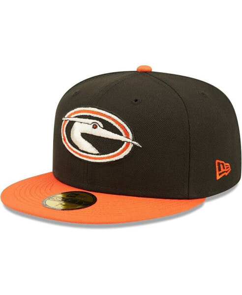 Men's Black Delmarva Shorebirds Authentic Collection Team Alternate 59FIFTY Fitted Hat