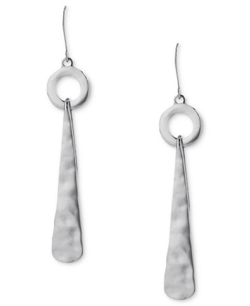 Earrings, Hammered Linear Drop Earrings