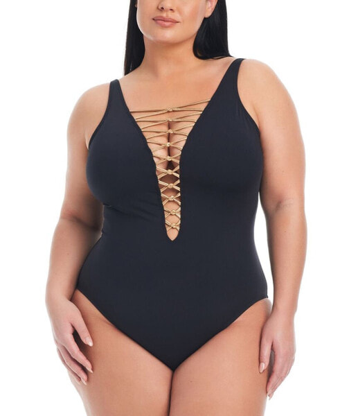 Plus Size Lets Get Knotty One-Piece Swimsuit