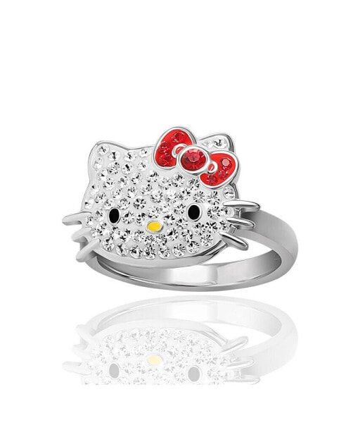 Sanrio Silver Plated Crystal Accessories Jewelry Ring - Size 5