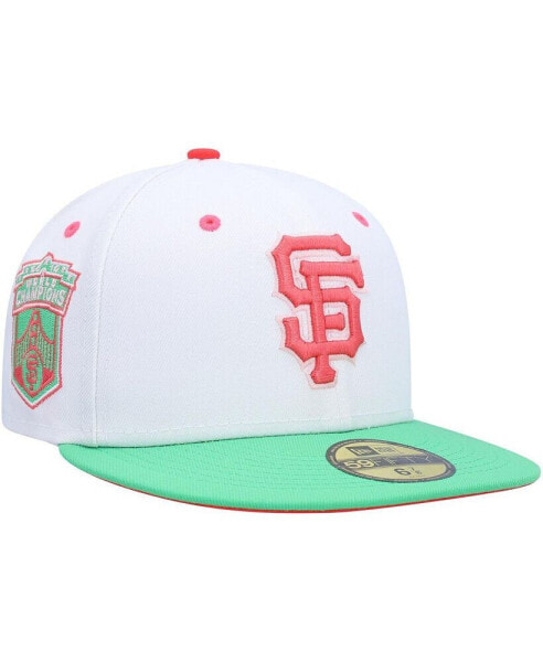 Men's White and Green San Francisco Giants 2010 World Series Watermelon Lolli 59FIFTY Fitted Hat