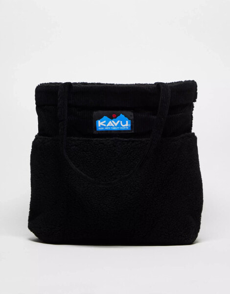 Kavu unisex tote it all sherpa tote in black