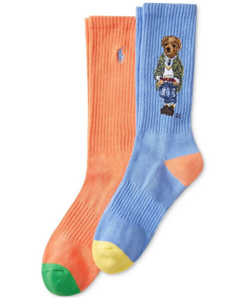 Men's 2-Pk. American In Paris Bear Crew Socks