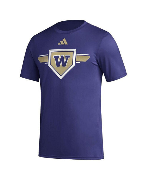 Men's Purple Washington Huskies 2023/24 AEROREADY Homeland Plate Pregame T-shirt